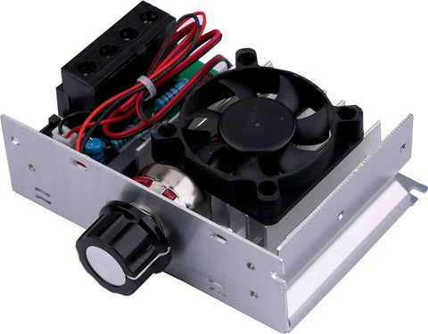 110V 10000W SCR Electronic Voltage Regulator And Motor Speed Controller With Thermostat Governor, Heavy Duty Dimmer, Aluminum Case