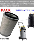 VKHF001 Vacuum HEPA Cartridge Filter Assembly Fits Vacmaster Industrial VK811PH And VK1011SIWTH Replacement Part