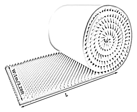 Heavy Duty Acoustic Foam Panels For Dead Silent Rooms And Noise Reduction Peel And Stick Sound Insulation Wall Boards rolled and unrolled, showing 1m width.