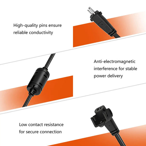 Close-up details of 29V 2A Recliner Power Adapter for Sofa Lift Chair and Desk, 2 pin, highlighting plug features