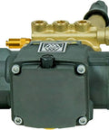 No Fuss Easy Install 3200 PSI 2.8 GPM Horizontal Replacement Pressure Washer Pump Kit detailed view of pump and connections