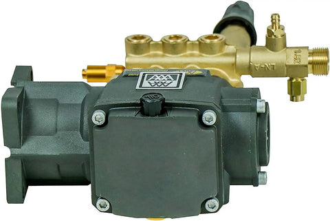 No Fuss Easy Install 3200 PSI 2.8 GPM Horizontal Replacement Pressure Washer Pump Kit detailed view of pump and connections