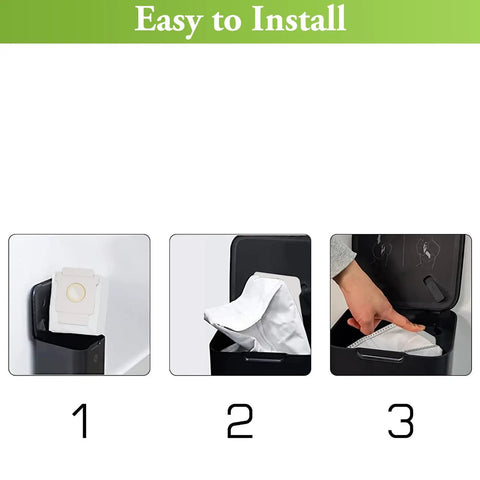 Installation steps for 9 Pack Beefed Up Vacuum Bags for Roomba I Series S Series And J Series Replacement in Clean Base System