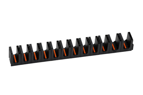 Pro Series 4.0 Magnetic Plier Organizer For Tool Drawers with 12 slots, black modular system, ideal for pro and DIY mechanics.