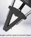 Heavy Duty Motorcycle Steering Column Puller Tool Kit For Removing Tapered Outer Race Bearings Safely Without Damage Perfect For DIY Mechanics Saving On Repair Bills Keeping Bikes Running Sweet For Precision Work On Models Used Daily. triangular steel puller with non-slip grip