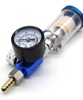 Killer Paint Spray Gun Air Pressure Regulator With Built In Gauge And 1/4 Inch Thread Pneumatic Filter Unit mounted on a white background.