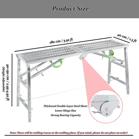 Scaffolding Equipment Foldable Work Platform And Ladders Portable Multipurpose Scaffold Tower With Adjustable Height Levels