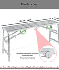 Portable Multipurpose Folding Scaffolding Work Platform With Adjustable Height Step Ladders Beefy Yet Lightweight Galvanized Steel