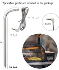 Digital Thermostat Kit Replacement For Pellet Grills Pro Controller Upgrade With RTD Temperature Sensor And Dual Meat Probes dimensions shown