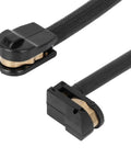Brake pad wear sensor cables for Ford Transit Box (2013–2019); black braided sleeve, dual plug ends