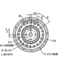 Technical drawing of Wxf17 Harmonic Drive For Industrial Robots With Servo Motor 200-600W showing dimensions and design details.