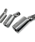 Universal Joint Socket Set 3-Piece For 1/4 In, 3/8 In, And 1/2 In Drives, Built Tough With Chrome Vanadium Steel, Rust-Resistant Finish, Spring-Loaded Locking Ball, Smooth Swivel Action For Hard-To-Reach Angles And Quick Reliable Access.