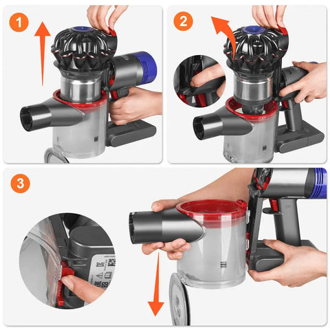 Clear Dust Bin Replacement For Dyson V7 V8 Cordless Vacuum Cleaners, Easy Fix No Fuss For Leaks And Cracks, Compatible SV10 SV11
