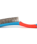 Rust Removal Wire Brush With Ergonomic Handle, Stainless Steel 8-Row Metal Scrubber For Cleaning Rust From Metal Surfaces