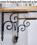 Heavy Duty Corner Brackets Four Pack L Shape Shelf Supports Rust Proof Iron Angle Braces for hanging keys and small items