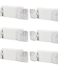 Commercial Emergency Light Fixture With Two Adjustable LED Heads And Backup Batteries UL Certified White Exit Lighting 6 Pack