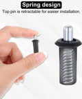 Top Shelf Cabinet Door Repair Pins Heavy Duty Metal Plastic Damper Hardware 20 Pack showing spring design for easy installation.