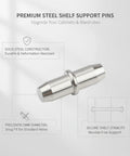 Durable Heavy Duty 5mm Steel Cabinet Shelf Pins Replacement Pegs For Adjustable Shelving In Kitchens And Closets Easy Install
