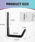 Beefy Heavy Duty Wall Mount Hooks Set For Garage And Garden, 2 Pack Small Steel U Hooks with Dimensions 4.7x3.5 Inches