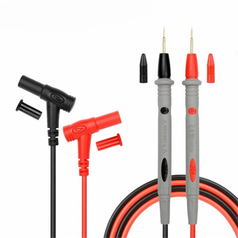 Pro Grade Digital Multimeter Test Probes Kit with Thin Tip Needle Probes 1000V 20A Rated Universal Cable Wire