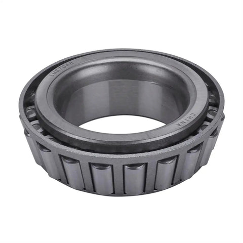 Close-up of steel bearing from GM Front Disc Brake Rotor Bearing And Seal Kit With Inner And Outer Tapered Bearings And Grease Seals.