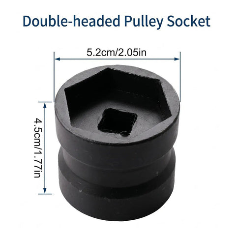 Beefy Heavy Duty Belt Pulley Removal Tool With Double Head For Quick Belt Drive Repairs In Garages And Shops, 4.5x5.2cm size shown