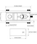 Dimensions of Heavy Duty Low Angle Hand Plane With Solid Aluminum Body For Butter Smooth Planing And Razor Crisp Chamfering Adjustable Cutting Angles.