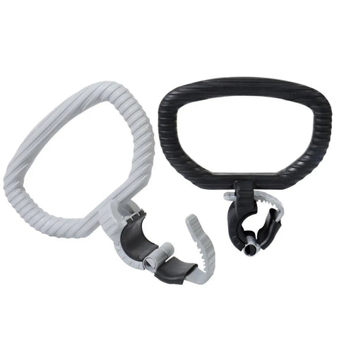 Adjustable Kettlebell Handle Fits 24 to 42mm Rods, Non Slip Fitness Accessory For Easy Weightlifting Transitions, Black and Gray Handles