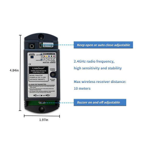 Wireless Swing Door Operator With Square Handicap Push Buttons And Built Tough Stainless Steel Electric Strike remote receiver controller