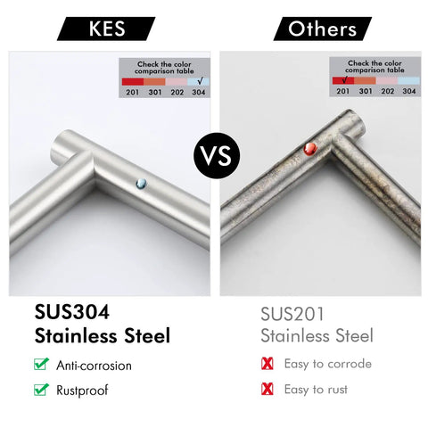 Comparison of anti-corrosion in SUS304 vs SUS201 steel for Tall Free Standing Toilet Paper Holder With Marble Base for Easy Reach.