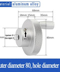 Heavy Duty Aluminum Alloy Knurled Handwheel Adjuster With Rocker Grip For Machine Tool Controls Featuring 80 Mm Outer Diameter And 10 Mm Aperture For Smooth Precision Operation, aluminum alloy handwheel with M6 hole