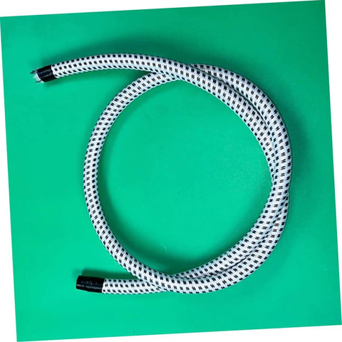 No Fuss Heavy Duty Garment Steamer Hose Replacement for High Temp Use Flexible PVC Nylon Tube coiled on green background
