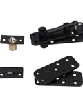 Heavy Duty Concealed Pivot Door Hinge Complete Hardware Kit Forged From Solid Stainless Steel Featuring Fully Adjustable Mounting Brackets.