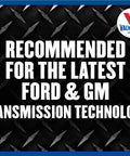 ULV ATF Transmission Fluid for Smooth Shifts endorsed for Ford & GM, text on metal background, Valvoline logo visible