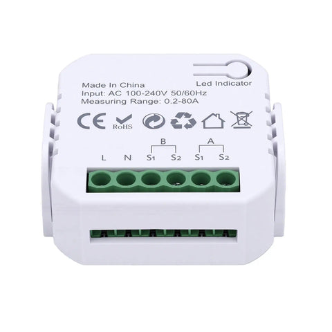 Smart Home Energy Monitor With Real Time Circuit Tracking For Heavy Loads And Ev Chargers To Catch Power Hungry Appliances Dash Dryers and sensors, white enclosure.