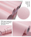 Soft Pink Silk Textured Peel And Stick Wallpaper Self Adhesive Removable Wall Covering For Bedroom Waterproof Durable Long Lasting