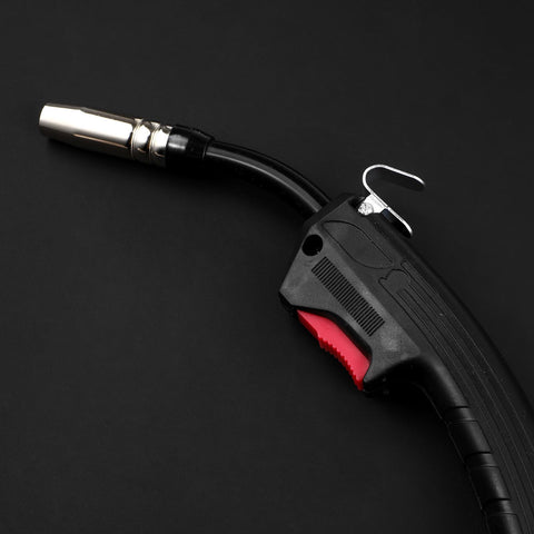 Gas And Electric MIG Welder Torch Stinger Replacement With Copper Cable 2.5m shown close-up of ergonomic handle design