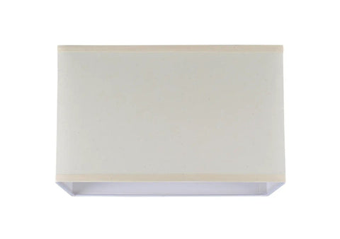 Transitional Rectangle Hardback Lamp Shade With Spider Construction, Ivory Off White, 16 Inch Wide, front view