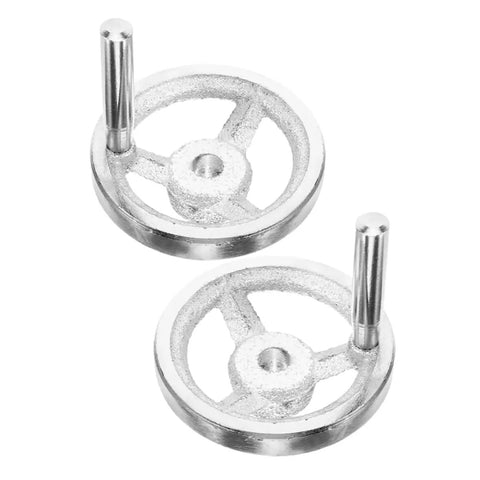 2 Pcs Replacement Handwheel Handles For Milling Machines Carbon Steel Chrome Plated Machine Wheel Handles Built Tough