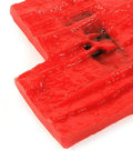 Concrete Cement Wall And Floor Stamp Mat Polyurethane Mold For DIY Projects Vertical Stamp Pattern Easy To Use Durable 15.7 By 7.8 By 0.6 Inches 1.5 Kg For Creating Custom Textured Surfaces in red polyurethane close-up