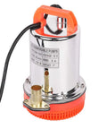 DC 12V Solar Submersible Water Pump 130W, 1 Inch Outlet, Stainless Steel Well Booster Pump with cable and brass outlet