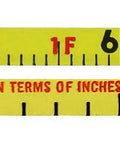 Close-up of Three Eighths Inch By One Hundred Foot Auto Rewind Tape Measure With Nylon Coated Blade Double Sided 10ths And Diameter Readouts