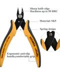 5 Pack Flush Cutters For Wire And Cable Cutting With Soft Grip Anti Slip Handles Ultra Sharp Heat Treated Carbon Steel