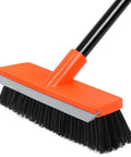 55 Inch Long Handle Deck Brush With Stiff Bristles For Concrete Patios Garage Floors Outdoor Scrubber