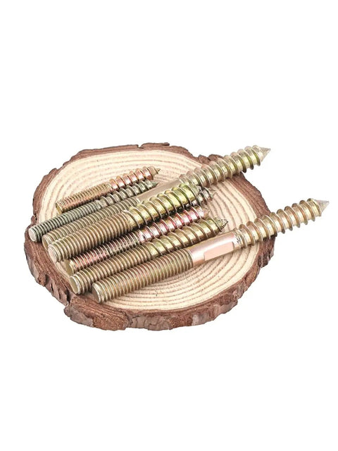 20 Pack M8 Double Ended Hanger Bolts For Furniture Fixing Self Tapping Screws on wooden slice, heavy duty wood to metal connectors