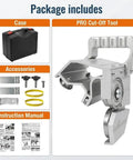 Pro Cut Off Tool With Case 10379 Precision Cutter For Industrial Metalworking Heavy Duty Performance Compatible With Pro 14 HD MX Series And Max I Mum XL Bending Brakes Durable Case And High Precision Blade, case and accessories included
