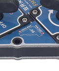 Heavy Duty Welding Magnet Holder with Dual Switch Design For Precise 90 Degree Angle Support And Reliable Fixing Up To 28kg Pull Force close-up of dual switch controls.