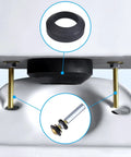 Heavy Duty Toilet Tank To Bowl Gasket Kit With Three Sets Of Stainless Steel Bolts Universal Fit For Two Piece Toilets Easy Install view of gasket and bolts