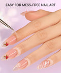 Applying Liquid Latex Nail Barrier Peel Off For Clean Edges and Quick Dry Cuticle Guard for nail art.