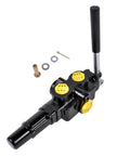 25 GPM Hydraulic Log Splitter Valve With 3500 PSI Rating, Directional Control With Auto Return Detent Lever and Work Ports